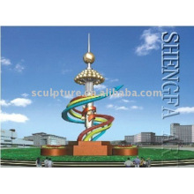 Escultura de aço inoxidável para escultura de jardim ao ar livre e grande